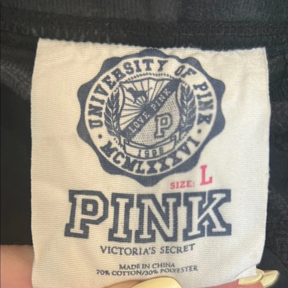 Black Velour Low Rise Flare Pants with Logo from Victoria’s Secret - Picture 5 of 11